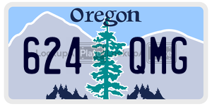 624QMG  license plate in OR