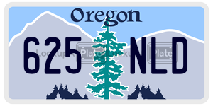 625NLD  license plate in OR