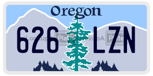 626LZN  license plate in OR