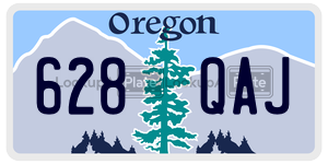 628QAJ  license plate in OR