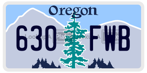 630FWB  license plate in OR