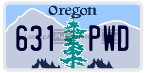 631PWD  license plate in OR