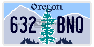 632BNQ license plate in Oregon