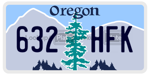 632HFK  license plate in OR