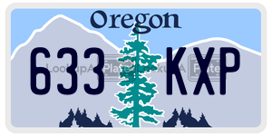 633KXP  license plate in OR
