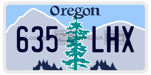 635LHX  license plate in OR
