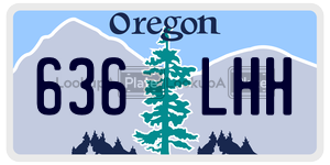 636LHH  license plate in OR