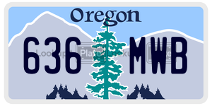 636MWB license plate in Oregon