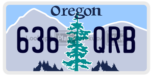636QRB  license plate in OR