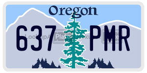 637PMR  license plate in OR