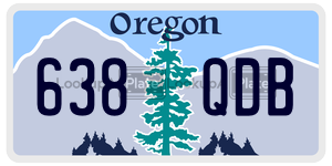 638QDB  license plate in OR