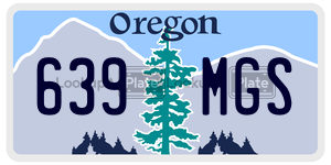 639MGS license plate in Oregon