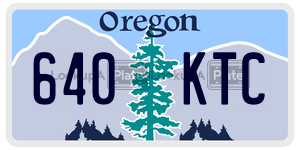 640KTC  license plate in OR