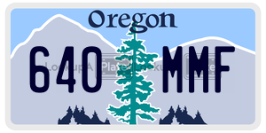 640MMF  license plate in OR