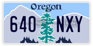 640NXY  license plate in OR