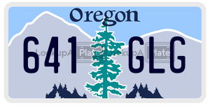 641GLG license plate in Oregon
