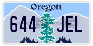 644JEL license plate in Oregon