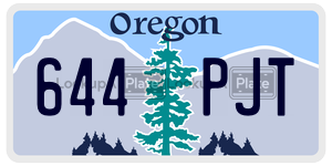 644PJT license plate in Oregon