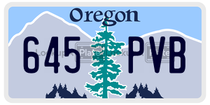 645PVB  license plate in OR