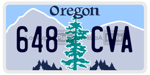 648CVA  license plate in OR