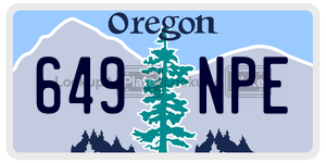 649NPE license plate in Oregon