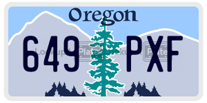 649PXF  license plate in OR