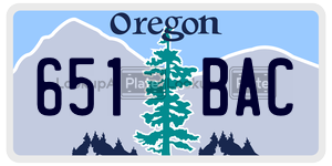 651BAC  license plate in OR