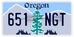 651NGT  license plate in OR