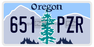 651PZR  license plate in OR