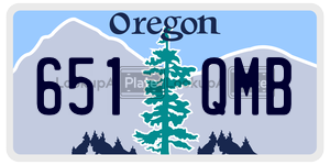 651QMB license plate in Oregon