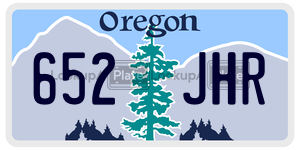 652JHR  license plate in OR
