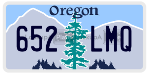 652LMQ  license plate in OR