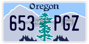 653PGZ  license plate in OR