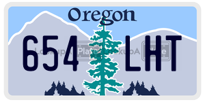 654LHT  license plate in OR