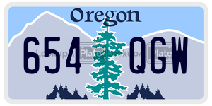 654QGW  license plate in OR