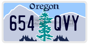 654QVY  license plate in OR