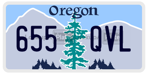 655QVL  license plate in OR