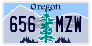 656MZW  license plate in OR