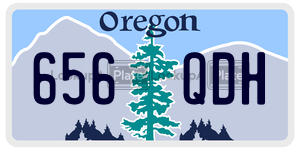 656QDH license plate in Oregon