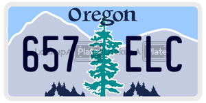 657ELC  license plate in OR