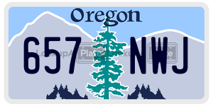 657NWJ  license plate in OR