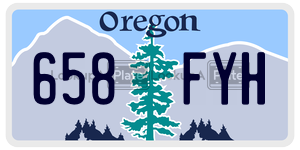 658FYH license plate in Oregon
