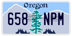 658NPM  license plate in OR