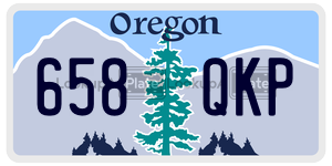 658QKP  license plate in OR