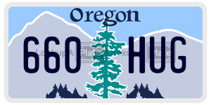 660HUG  license plate in OR
