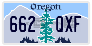 662QXF license plate in Oregon