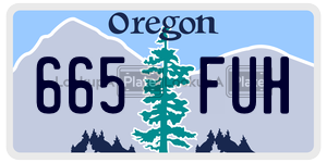665FUH  license plate in OR