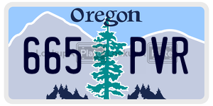 665PVR license plate in Oregon