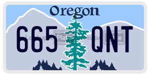 665QNT  license plate in OR