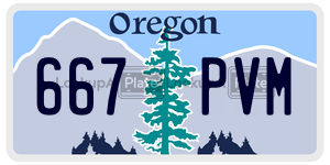 667PVM  license plate in OR